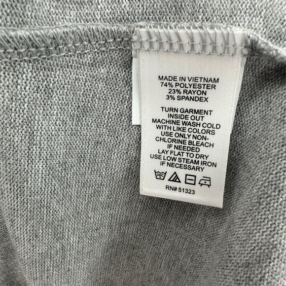 1.State Size Medium Attached Wrap Style Pullover Sweater Gray Embellished Draped - Picture 5 of 5